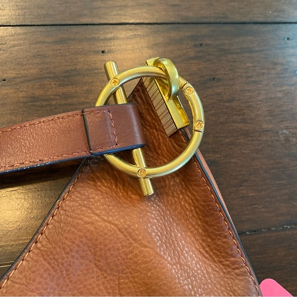 Vince Camuto Ashby Leather Hobo Shoulder Stable Brown $228 NWT - Picture 10 of 12